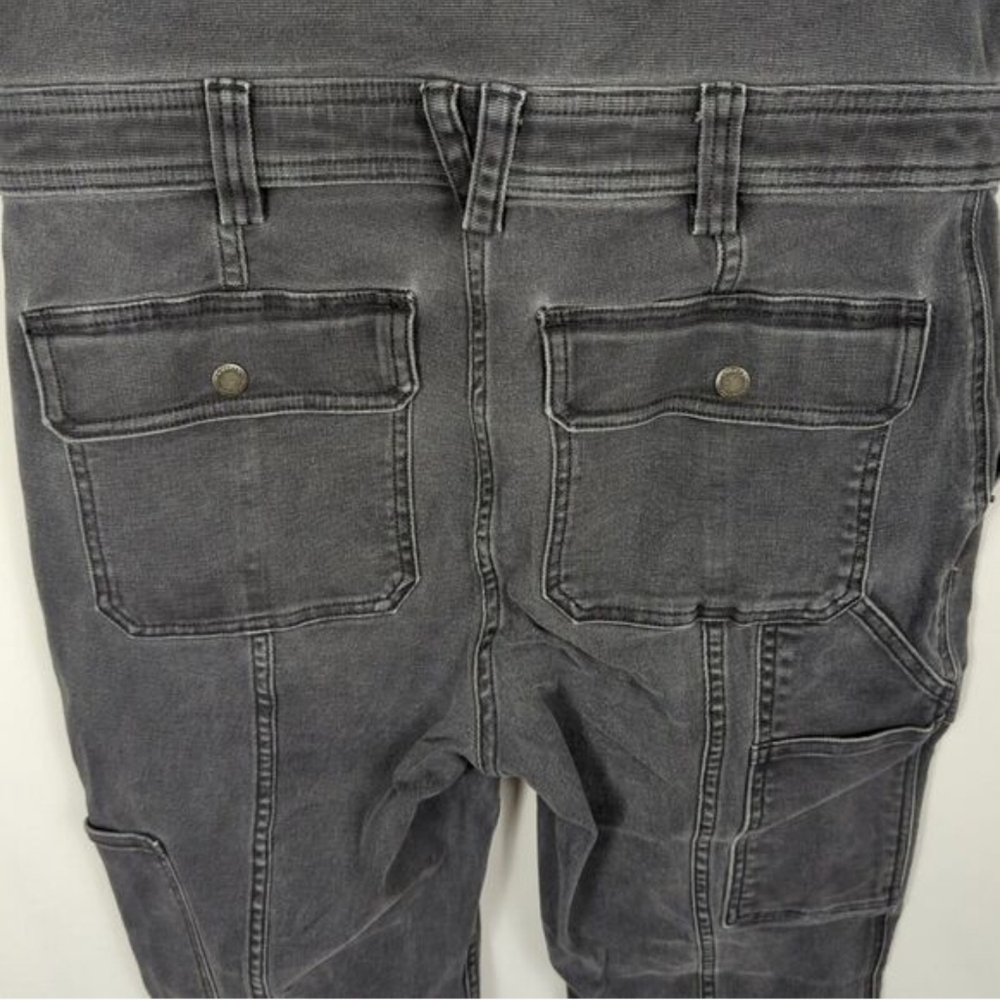 Duluth Trading Co DuluthFlex Fire Hose Ltd. Gray Jumpsuit Overalls sz 8 Regular - Picture 6 of 12